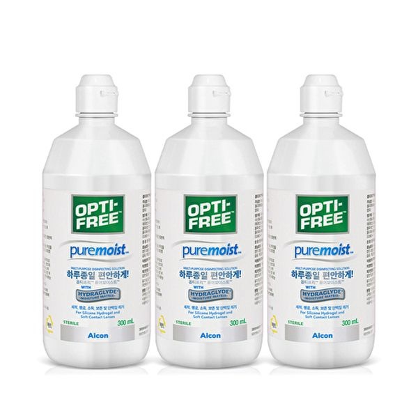 [알콘]옵티프리 렌즈세척액 퓨어모이스트 300ml 3개