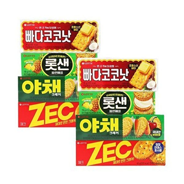 [너만아는과자점]롯데웰푸드 비스킷4번들 277g x 2개 / 비스켓 크래커 4종혼합