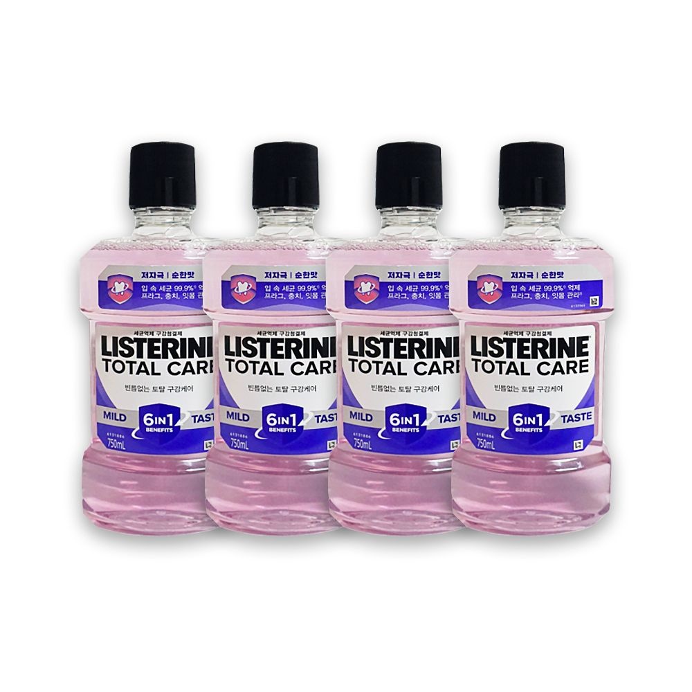 리스테린 토탈케어 마일드 750ml 4개