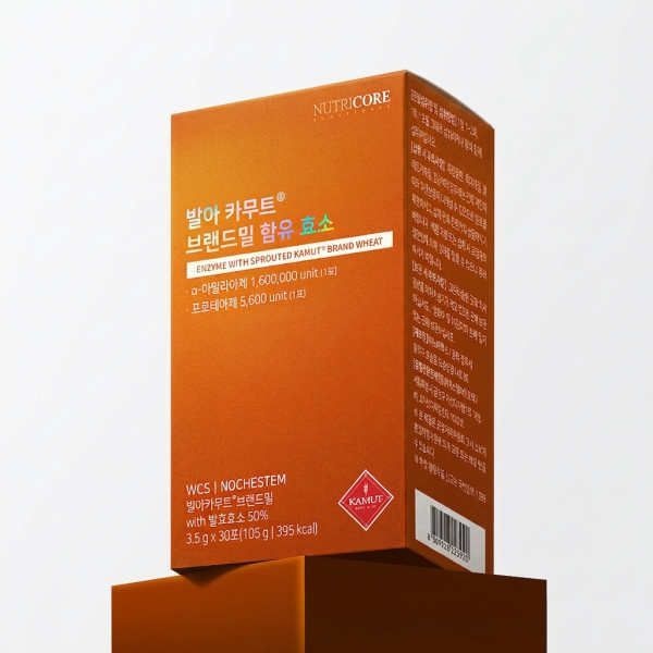 뉴트리코어 발아 카무트 브랜드밀 함유 효소 30포 (1개월분)