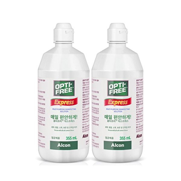 [알콘]옵티프리 렌즈세척액 익스프레스 355ml 2개