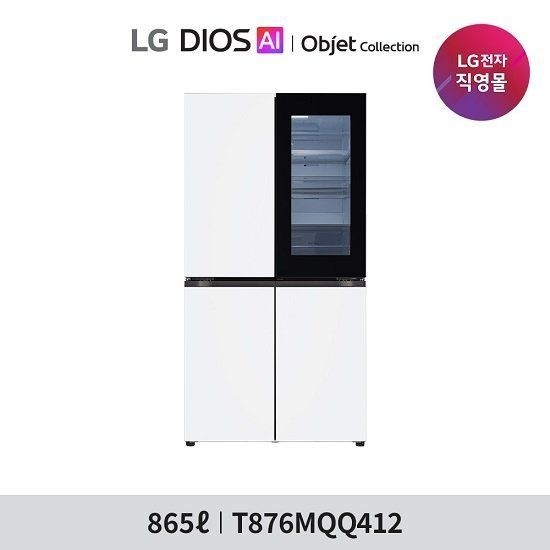 LG 디오스 AI 오브제컬렉션 냉장고 노크온 매직스페이스 865리터 T876MQQ412