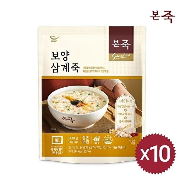 [하프클럽]보양삼계죽 330g 10팩