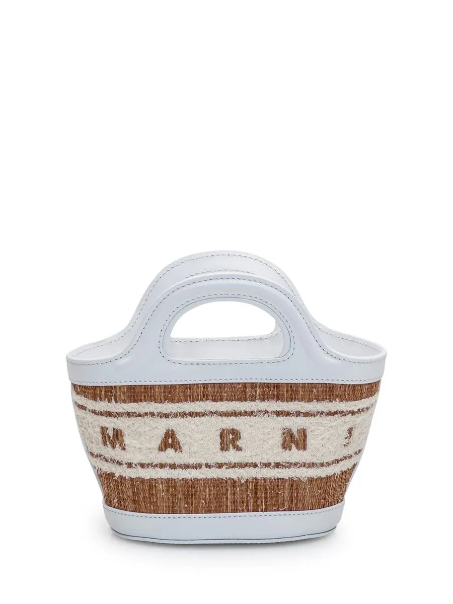 마르니 24FW Marni 투-tone raffia 앤 레더 micro Tropicalia 썸머 h앤bag BMMP0096L5P7945ZO822
