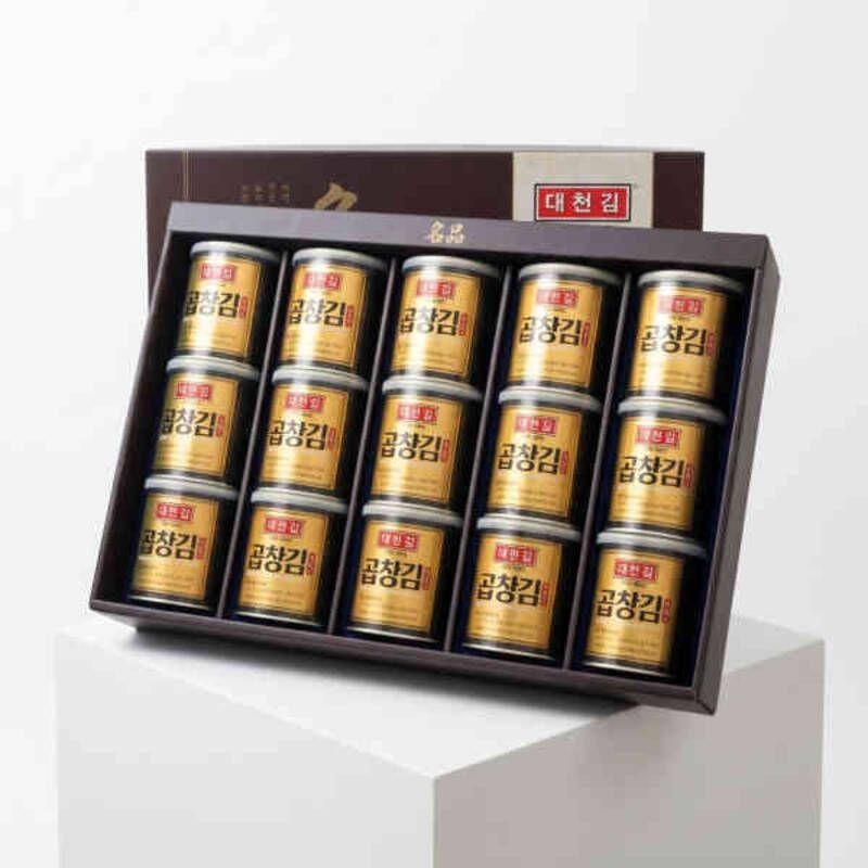 명품 곱창캔김 선물세트 (15캔)/조미김/곱창김/구운김 629055
