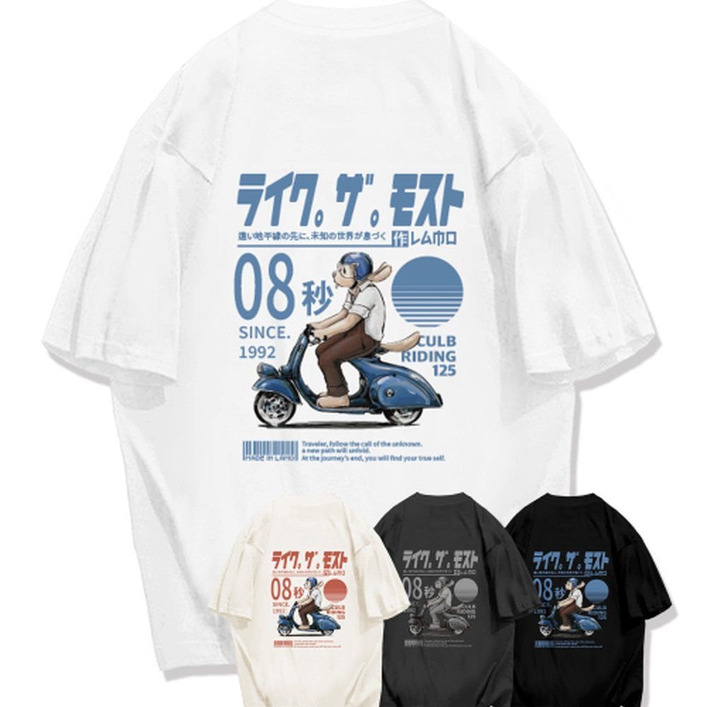 라이크더모스트 라이크더모스트 라이딩 바이크 ver.2 오버핏 티셔츠_4colors