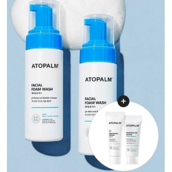 ATOPALM ATOPALM 페이셜 폼 워시 150ML X 2개+ 탑투토워시 100ml+수딩 젤 로션 20ml 4133597