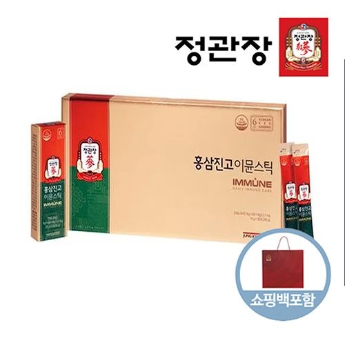 [오늘출발] 정관장 홍삼진고 이뮨스틱 10g 30포 쇼핑백포함 건강기능 선물세트