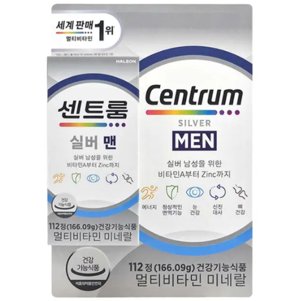 [온누리상품] 센트룸 실버 포 맨 멀티비타민 112정 X 1개 하루커머스