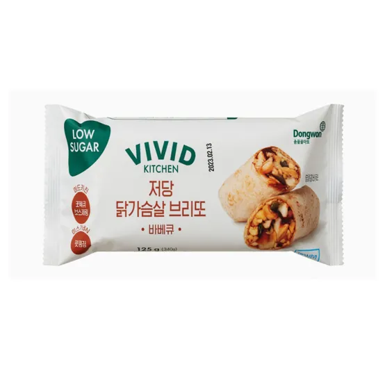 비비드키친 저당 닭가슴살 브리또 바비큐 125g 5개