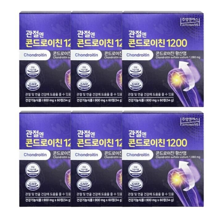 지성 콘드로이친 주영엔에스 관절엔 콘드로이친1200 소연골 관절케어 6개월분