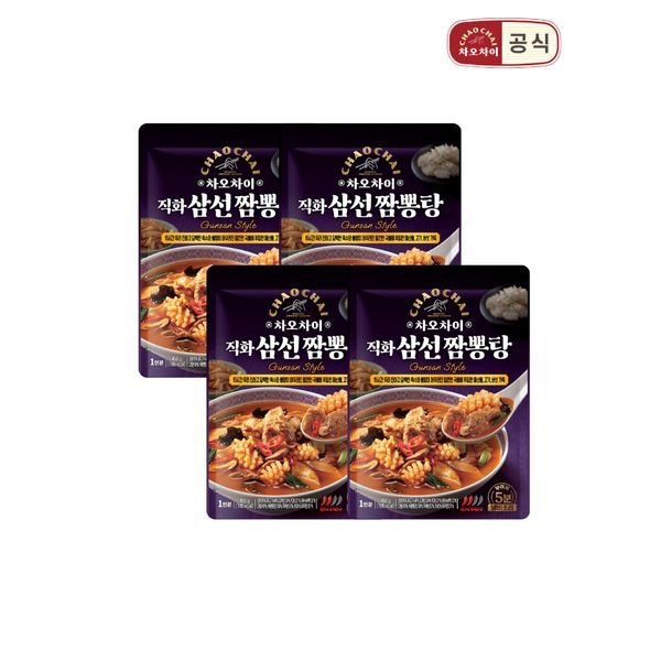 [하프클럽]차오차이 직화 삼선짬뽕탕 450g 4개 / 즉석조리