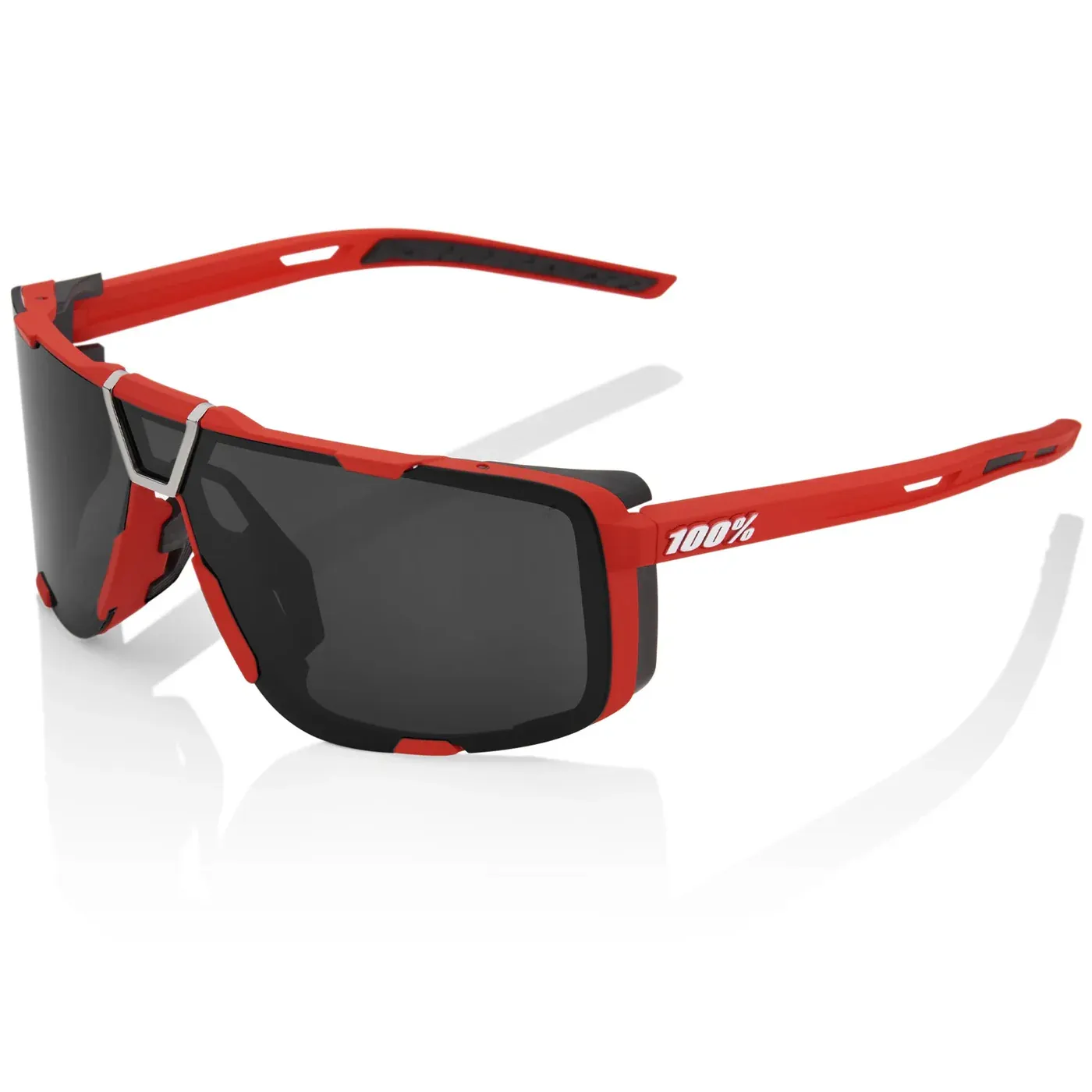 백퍼센트 Conti 100% Occhiali Eastcraft - 소프트 Tact Red 블랙 Mirror 7292700721334