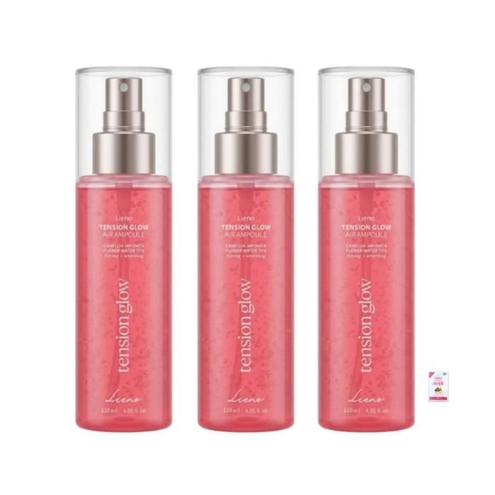 [리에노] 리에노 텐션 글로우 카멜리아 뿌리는 에어앰플 미스트 120ml 3개 + 폼클렌징(3ml)