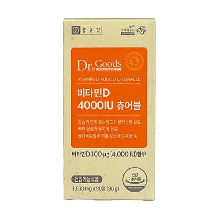 종근당건강 닥터굿스 비타민D 4000IU 츄어블 1000mg x 90정 x2SET(LC)