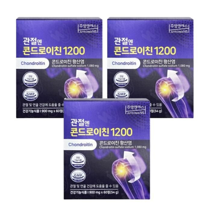 지성 콘드로이친 주영엔에스 관절엔 콘드로이친1200 소연골 관절케어 3개월분