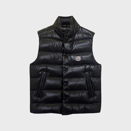 [명품] 1A00096 68950 999 TIBB 티브 로고패치 다운 패딩 베스트 블랙 남성 자켓