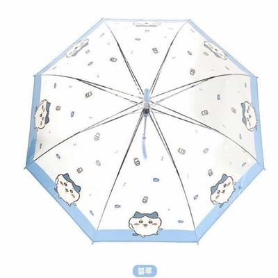 ちいかわ なんか小さくてかわいいやつ ハチワレ 60CMチャン・ウサンボーダーパターン傘雨の日傘耐久傘