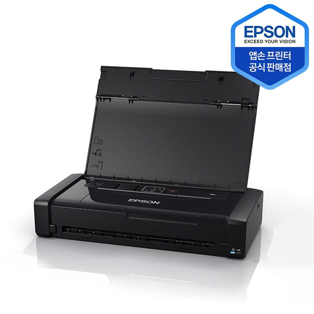 엡손 Epson 정품 WF-100 컬러 잉크젯 프린터 잉크 포함 휴대용 초소형 A4 프린터 내장배터리 포함