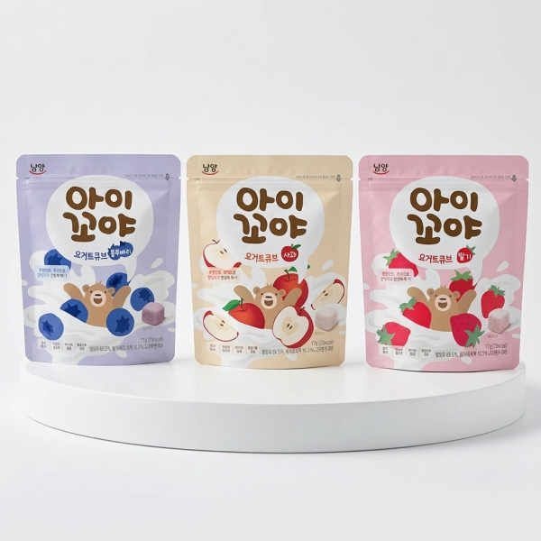 남양 남양 아이꼬야 요거트큐브 17g 3종 택 1(딸기/사과/블루베리)