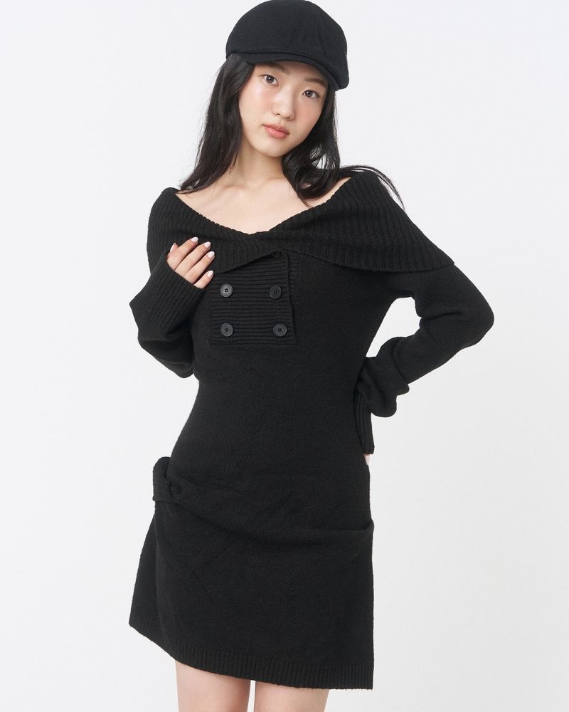 [10월 1일 배송] 미세키서울 MISEKI SEOUL double button knit one piece BLACK MSK254OP02BK 157140