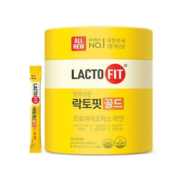 {백화점 상품} 락토핏 골드 140포 1통(140일분) All New 리뉴얼 보장균수 40억CFU+골드30포 추가 증정 522222