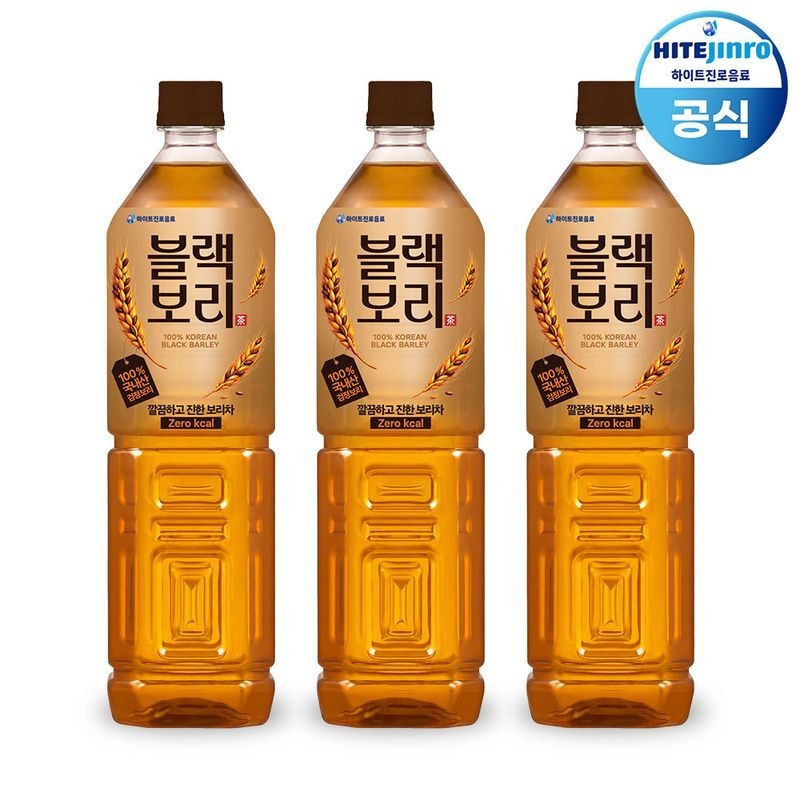 하이트진로 블랙보리 보리차 1.5L x 6개