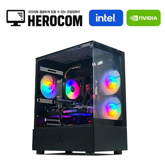 영웅컴퓨터 H게이밍 4561F (랩터레이크R 14400F 32GB DDR5 NVME 1TB RTX5060Ti 8G 조립PC 데스크탑 본체 게임용)