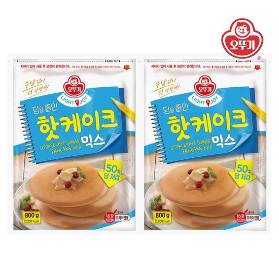 LIGHT&JOY 당을줄인 핫케이크믹스 800g x 2개