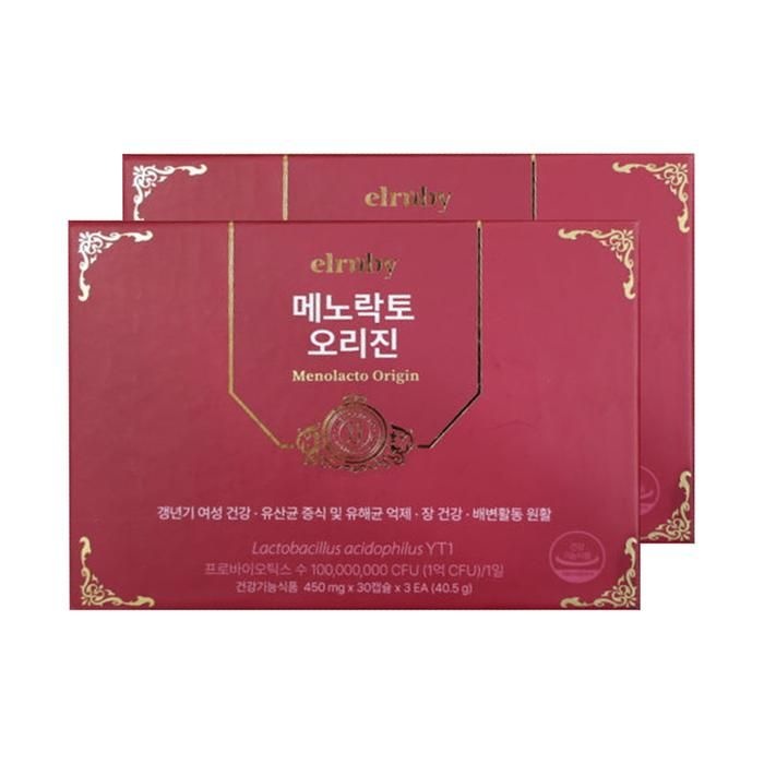 휴온스 메노락토 오리진 갱 년기 유산균 YT1 450mg x 90캡슐 / 2박스 / DY
