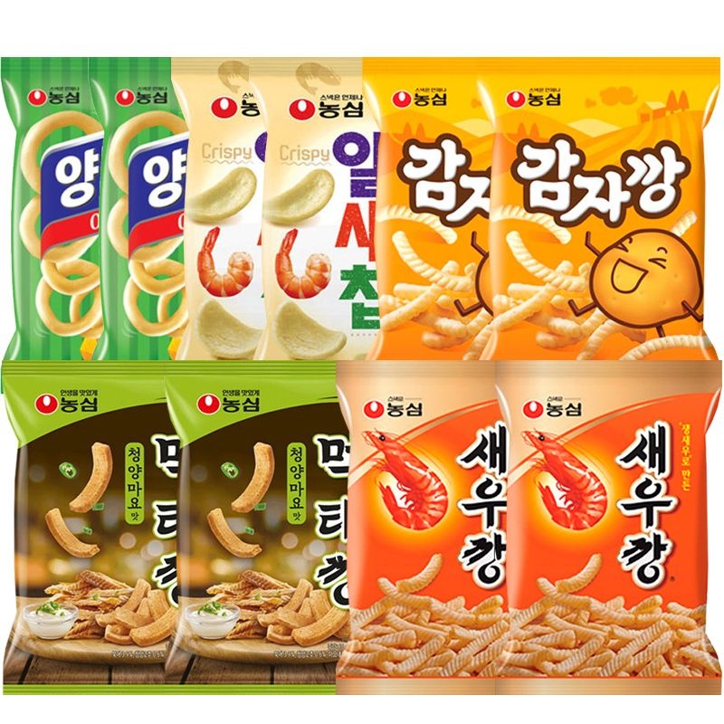 농심 먹태깡2봉+새우깡2봉+양파링2봉+알새우2봉+감자깡2봉