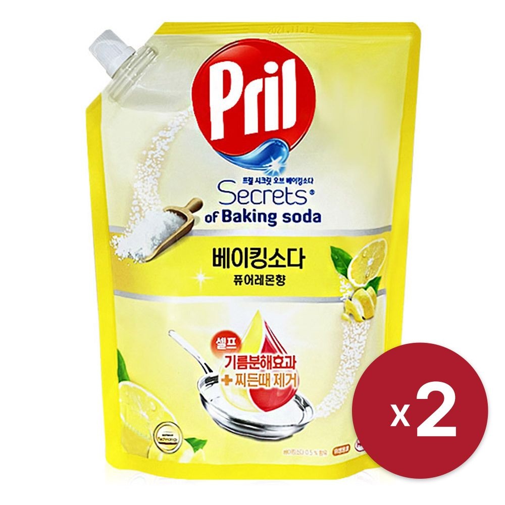 [헨켈] 프릴 베이킹소다 퓨어레몬 주방세제 1L x 2
