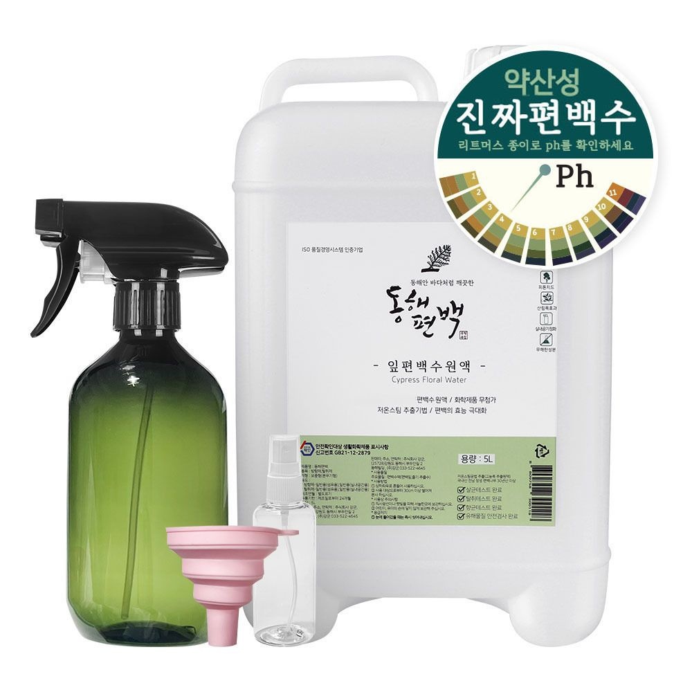 동해편백 동해편백 잎 편백수 5L + 오일 10ml 4개 전남장흥 피톤치드 원액 편백 오일 새집증후군 집들이 선물