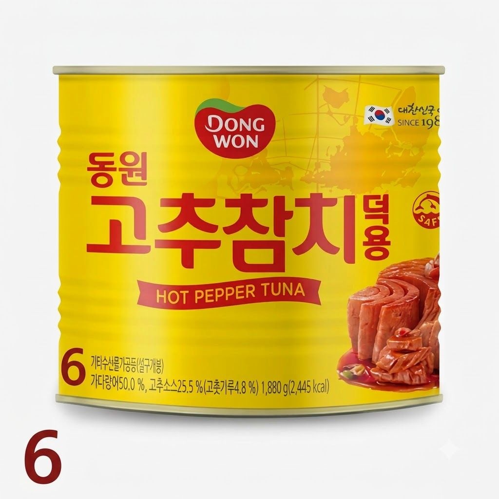[동원에프앤비]동원 고추참치(덕용) 통조림캔 대용량 업소용 식당 1880gx6개
