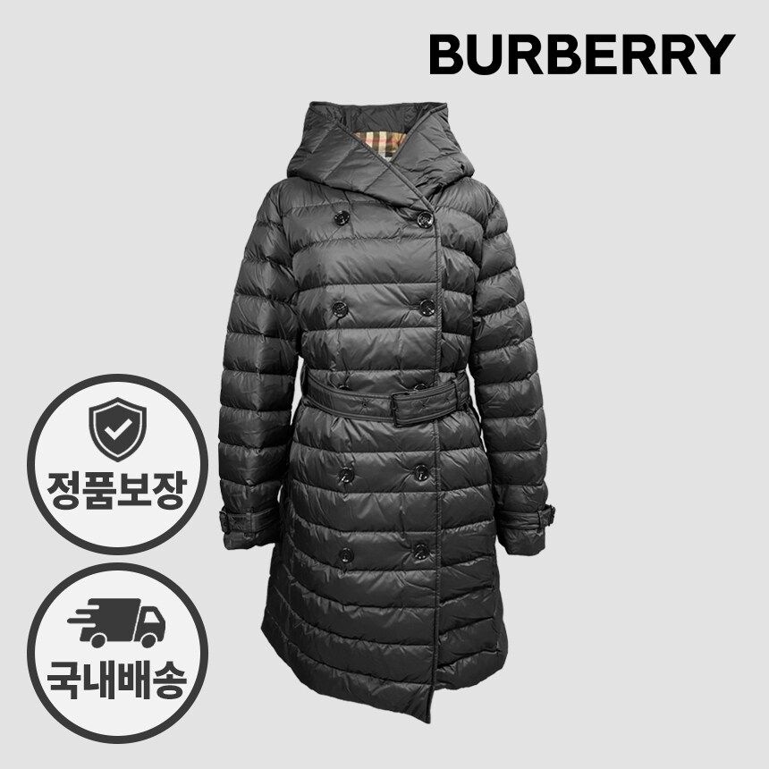 버버리 위틀리 후드 롱 다운 패딩 81052081 80911081 블랙