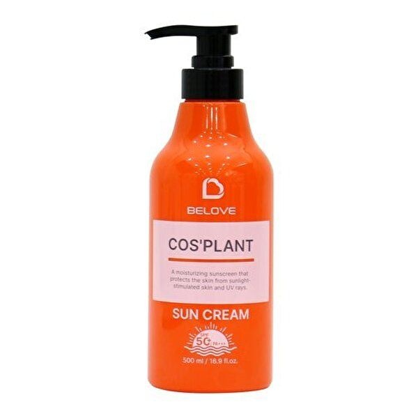 [비러브]비러브 코스플랜트 선크림 500ml SPF50+PA+++ /백탁없는 온가족 대용량 썬크림 펌프형