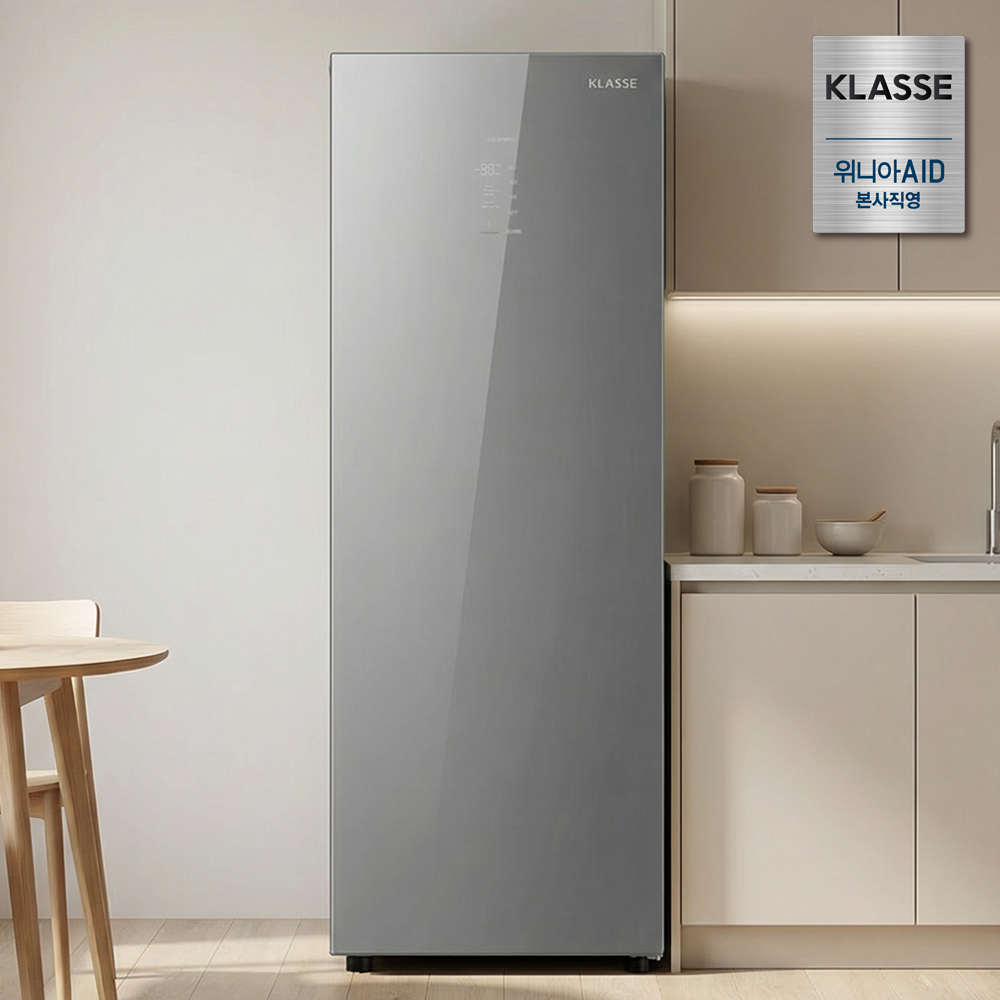 클라쎄 컨버터블 미니 스탠드형 김치냉장고 1도어 글라스모델 KAB112SSG4GPV(AK)
