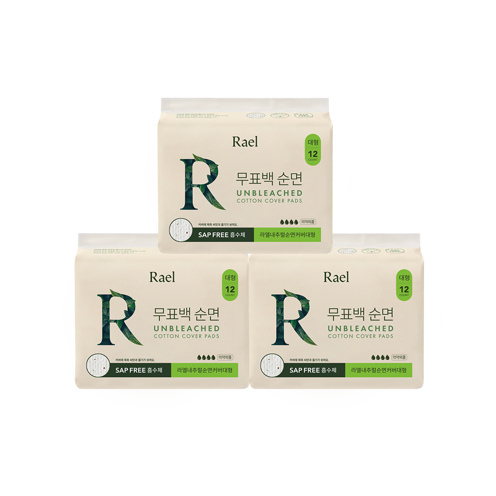 라엘 내추럴 순면 생리대 대형 3팩