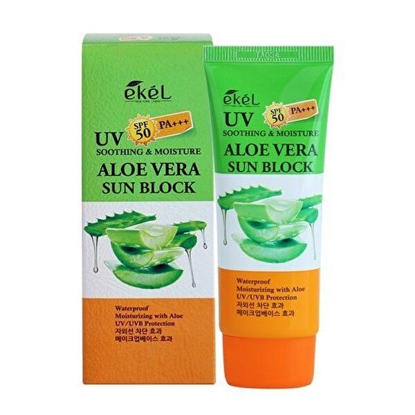[이켈]이켈 수딩앤모이스쳐 선블럭 SPF50 PA+++ 70ml 알로에베라 /선크림