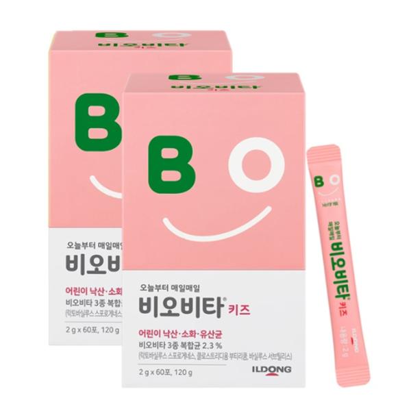 | 일동 | 비오비타 키즈 60포 X 2박스 장건강 건강밸런스 아연함유 유익균 포뮬러 핵심균주