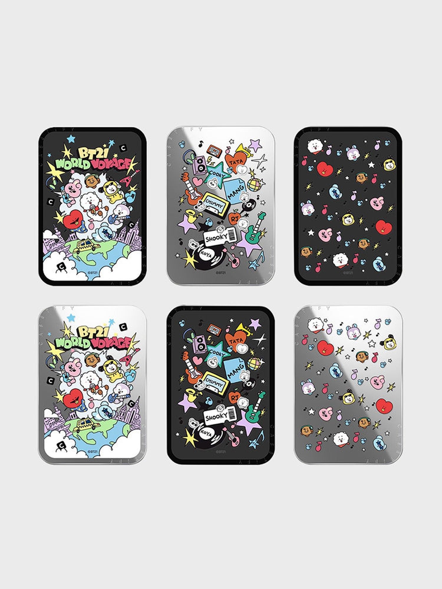 케이스티파이 [2종세트/국내배송] 케이스티파이 CASETiFY BT21 카드홀더 프레임 MIRROR + SNAPPY 그립 MIRROR