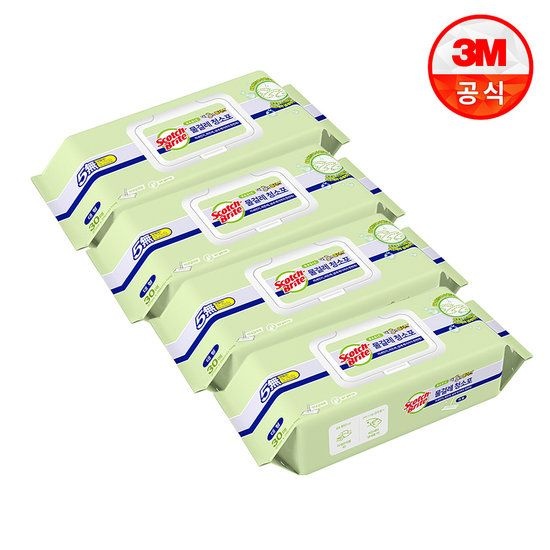 [3M] 대형 베이직 더블액션 물걸레 청소포 120매(30매x4개)