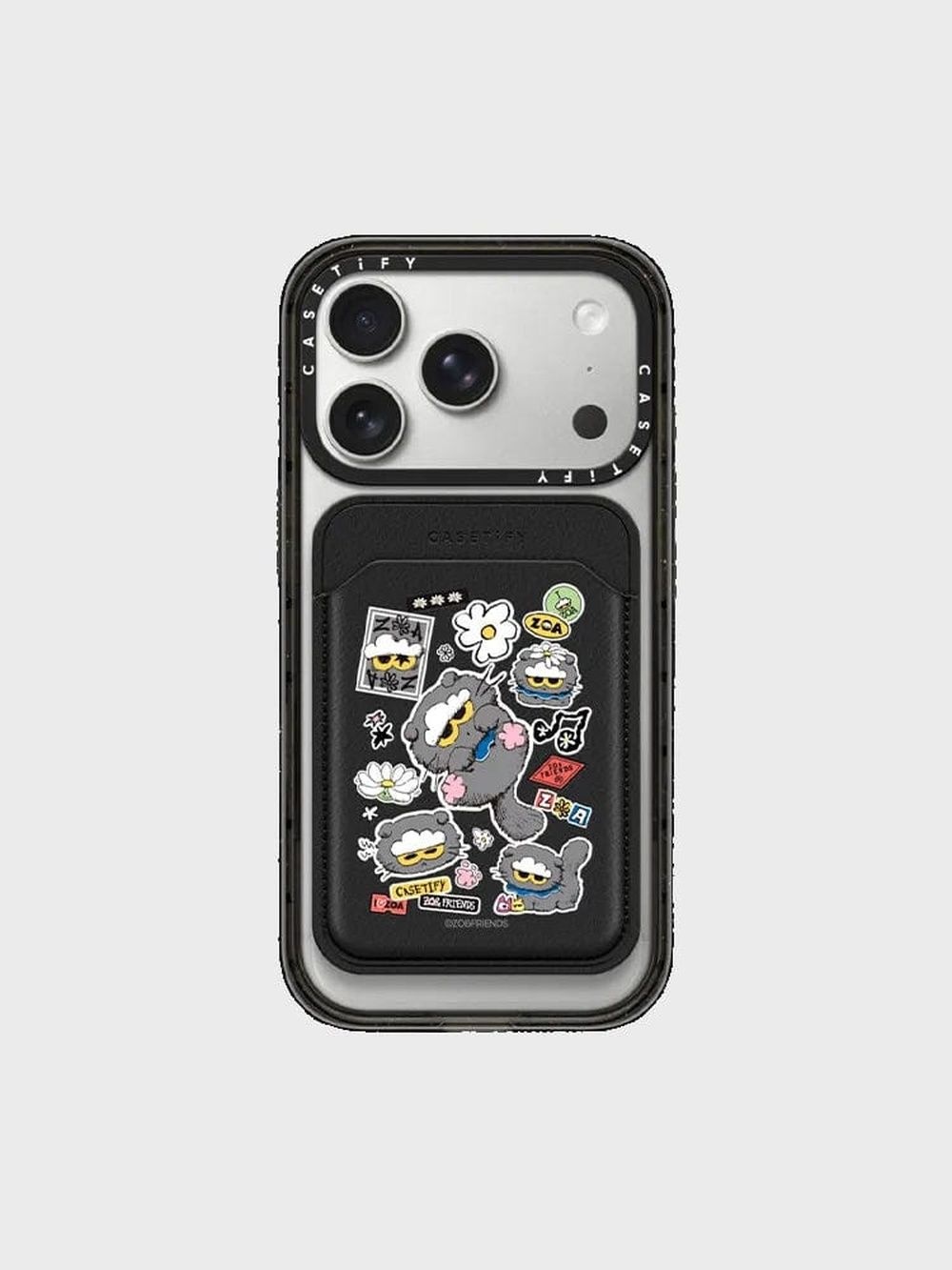 케이스티파이 조앤프렌즈 케이스티파이 ZO&FRIENDS X CASETiFY ZOA Snappy 맥세이프 월렛 블랙 727615637246