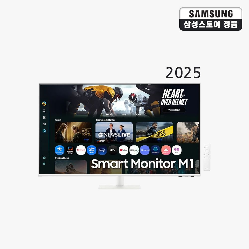 [온누리상품] 삼성전자 삼성 2025 4K 스마트모니터 M1 화이트 LS43FM1E3UKXKR