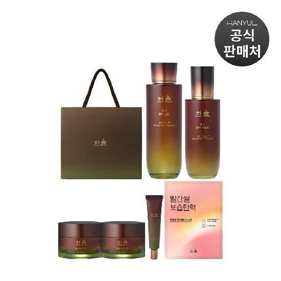 [내일도착]한율 송담 탄력 기초 세트(스킨+에멀전+아이크림+크림2개+마스...