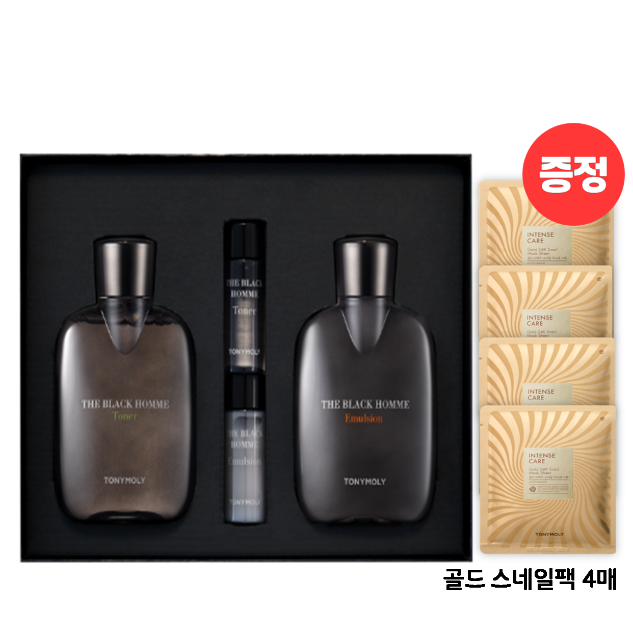 [롯데백화점] 토니모리 더 블랙 옴므 2종세트 ( 스네일팩 4매증정) _ 탄력,모공케어