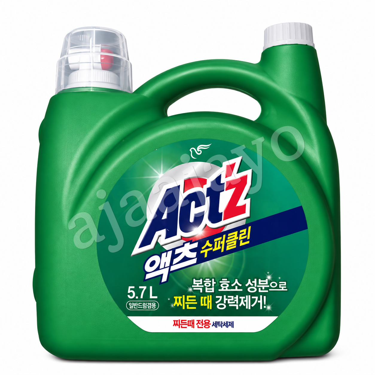 액츠 수퍼클린 찌든때 5.7L 대용량 액체세제 일반 드럼 겸용