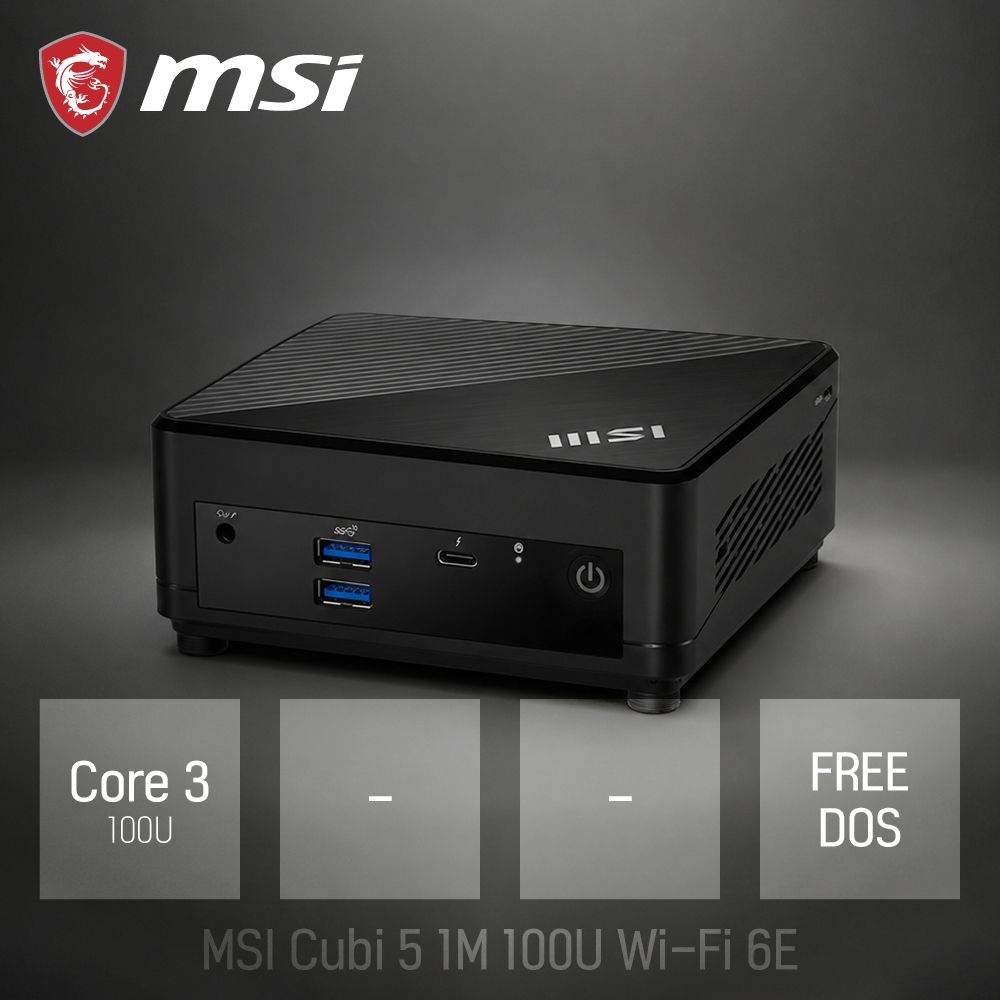 [오늘출발] ⓒ MSI Cubi 5 1M 100U Wi-Fi 6E C3-100U (베어본) / 산업용 주식용 기업용 작고 가벼운 초소형 미니PC