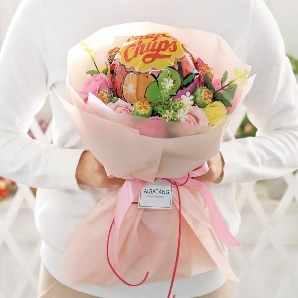 ( )벨 사탕꽃다발 핑크 츄파춥스 화이트데이 부케 선물