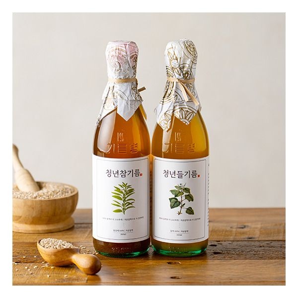 [전라도청년] 저온압착 100%통들깨 청년들기름 180ml